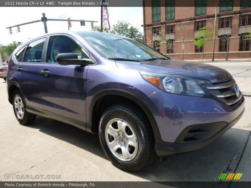 Twilight Blue Metallic / Gray 2012 Honda CR-V LX 4WD