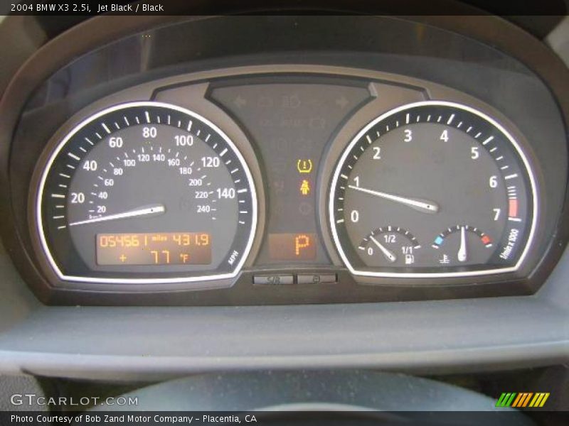 Jet Black / Black 2004 BMW X3 2.5i