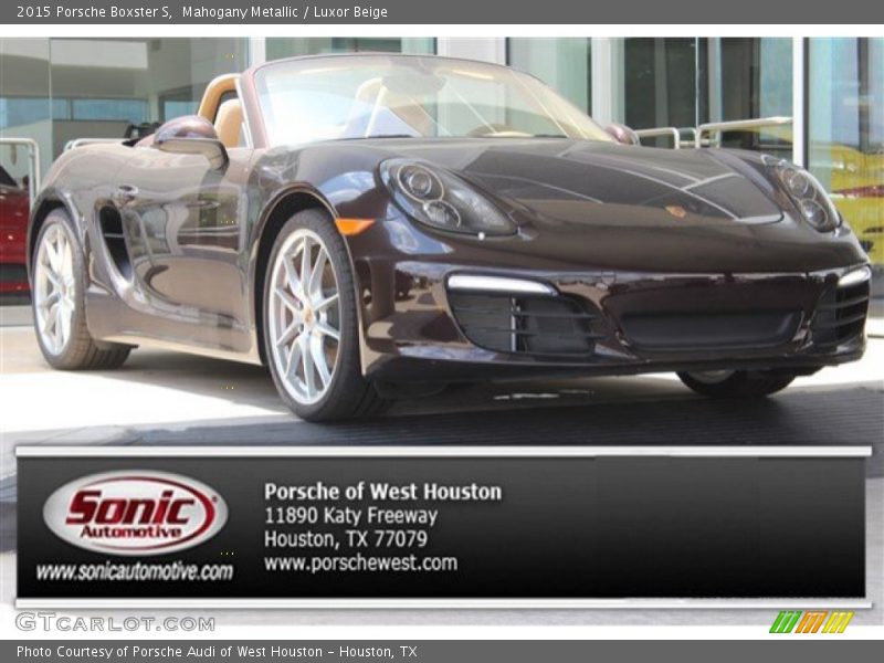 Mahogany Metallic / Luxor Beige 2015 Porsche Boxster S