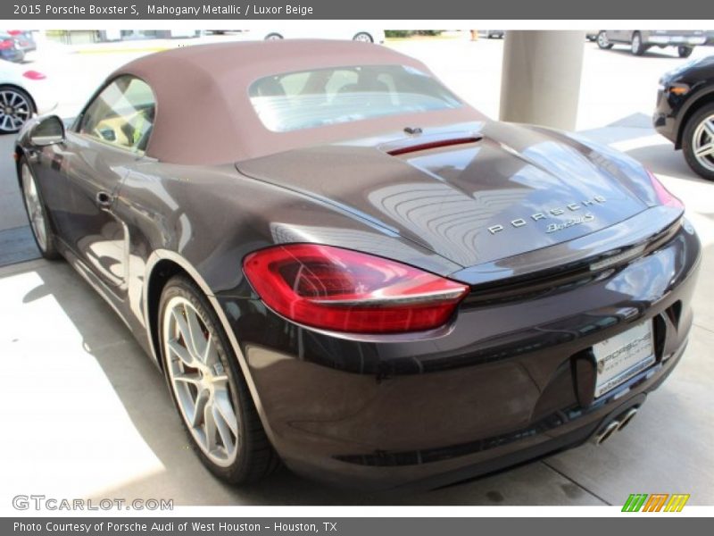 Mahogany Metallic / Luxor Beige 2015 Porsche Boxster S