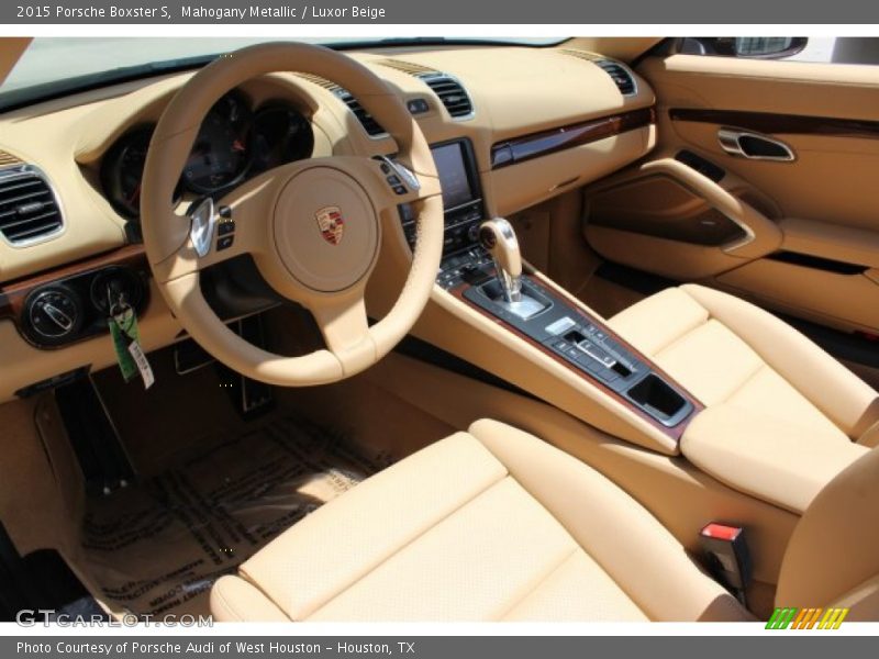 Mahogany Metallic / Luxor Beige 2015 Porsche Boxster S