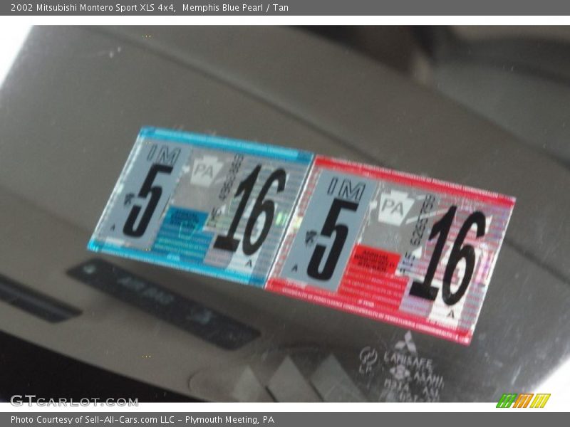 Memphis Blue Pearl / Tan 2002 Mitsubishi Montero Sport XLS 4x4