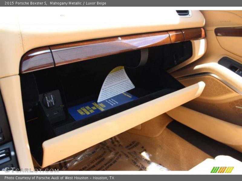 Mahogany Metallic / Luxor Beige 2015 Porsche Boxster S