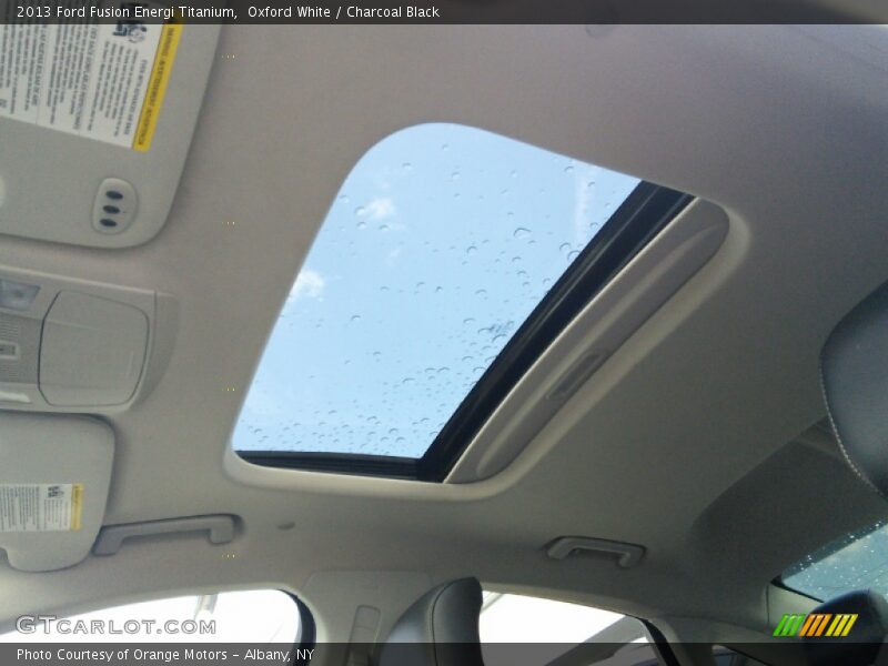 Oxford White / Charcoal Black 2013 Ford Fusion Energi Titanium