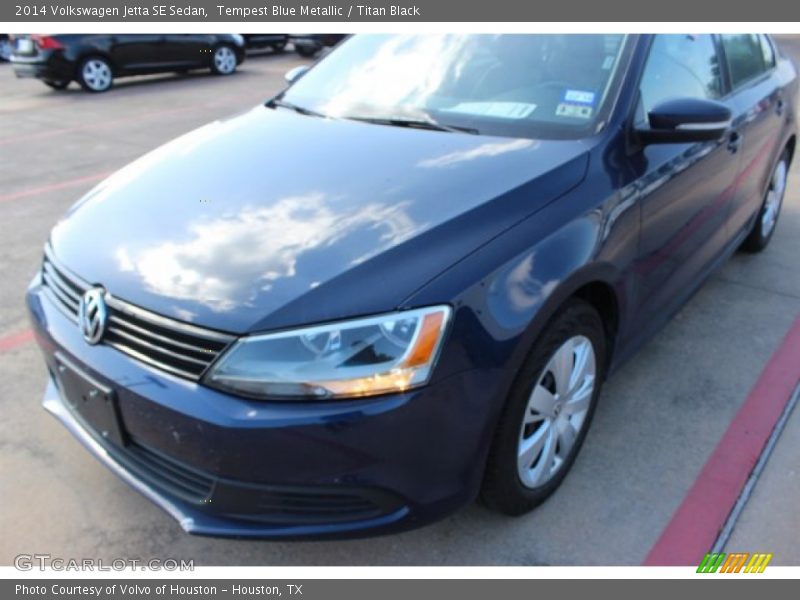 Tempest Blue Metallic / Titan Black 2014 Volkswagen Jetta SE Sedan