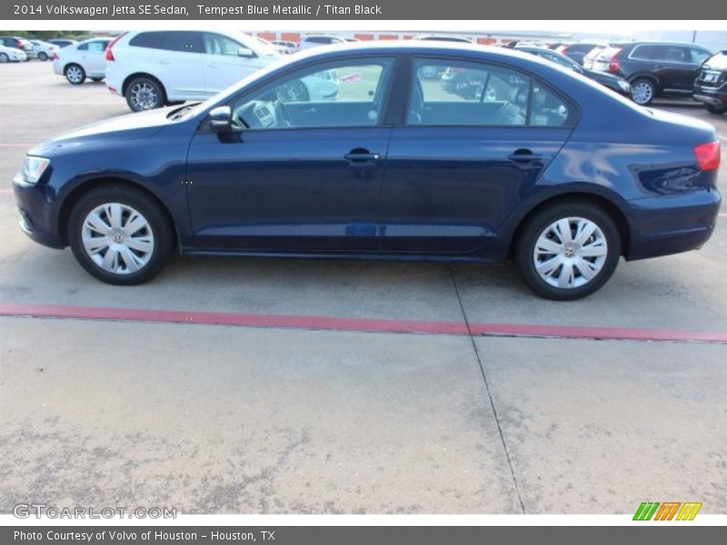 Tempest Blue Metallic / Titan Black 2014 Volkswagen Jetta SE Sedan