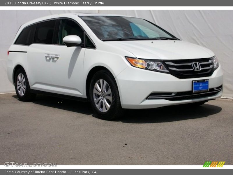 White Diamond Pearl / Truffle 2015 Honda Odyssey EX-L