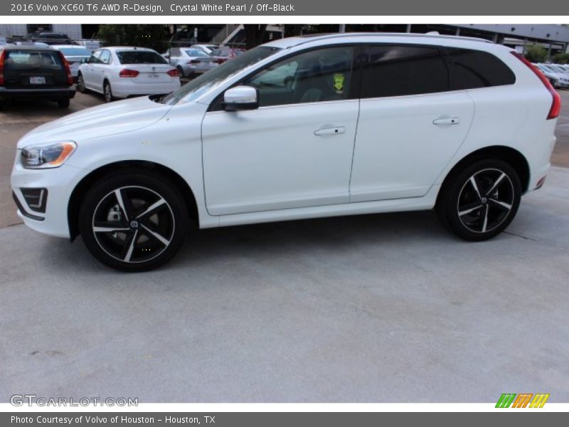 Crystal White Pearl / Off-Black 2016 Volvo XC60 T6 AWD R-Design