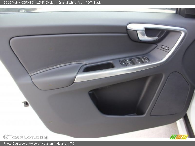 Crystal White Pearl / Off-Black 2016 Volvo XC60 T6 AWD R-Design
