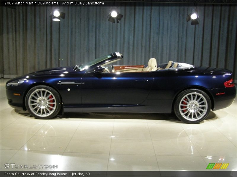 2007 Aston Martin DB9 Volante, Antrim Blue/Sandstorm, Left Side Profile - 2007 Aston Martin DB9 Volante