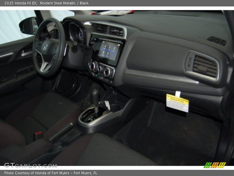 Modern Steel Metallic / Black 2015 Honda Fit EX
