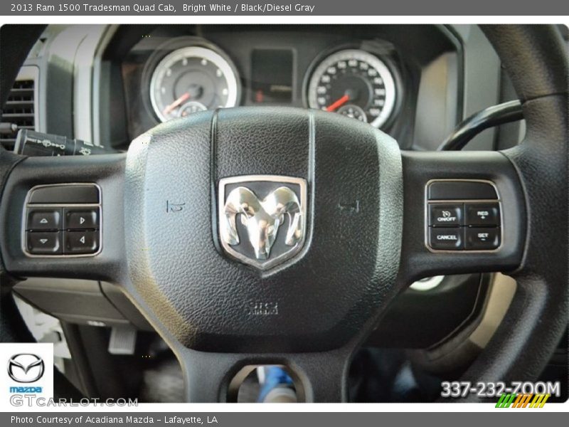 Bright White / Black/Diesel Gray 2013 Ram 1500 Tradesman Quad Cab
