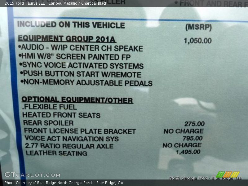Caribou Metallic / Charcoal Black 2015 Ford Taurus SEL