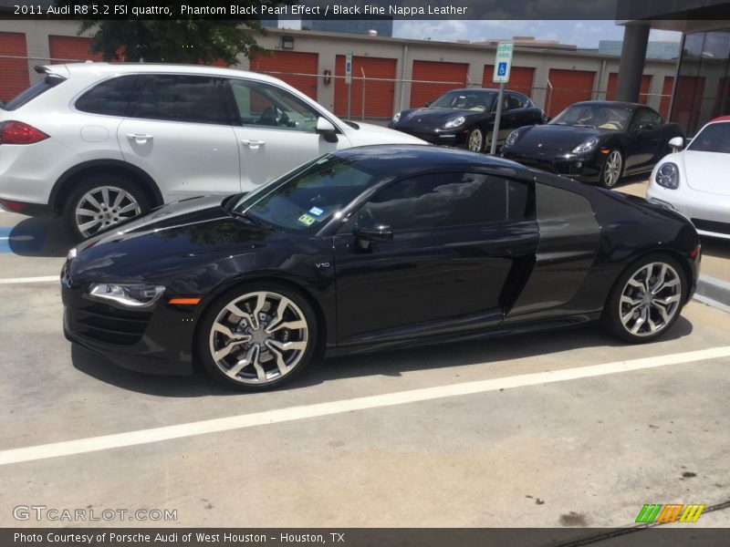 Phantom Black Pearl Effect / Black Fine Nappa Leather 2011 Audi R8 5.2 FSI quattro
