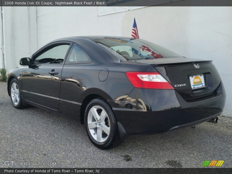 Nighthawk Black Pearl / Black 2008 Honda Civic EX Coupe