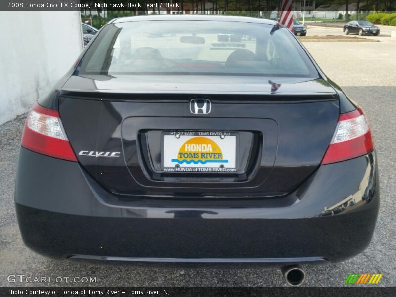 Nighthawk Black Pearl / Black 2008 Honda Civic EX Coupe