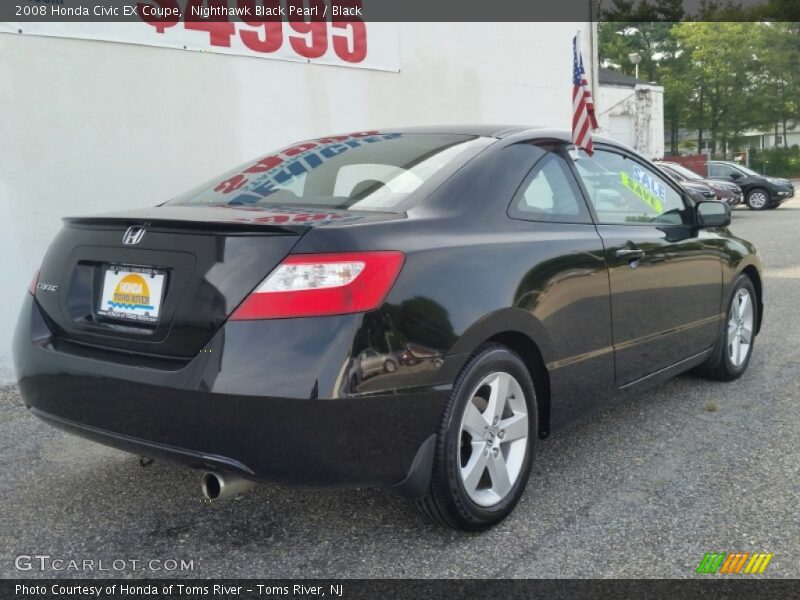 Nighthawk Black Pearl / Black 2008 Honda Civic EX Coupe