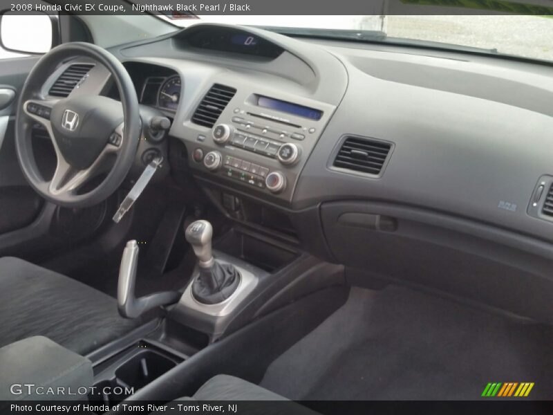 Nighthawk Black Pearl / Black 2008 Honda Civic EX Coupe