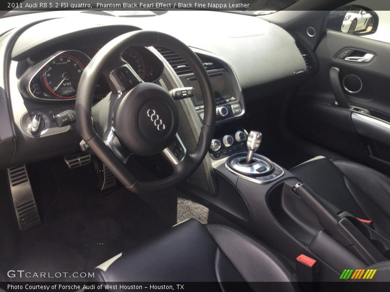 Phantom Black Pearl Effect / Black Fine Nappa Leather 2011 Audi R8 5.2 FSI quattro
