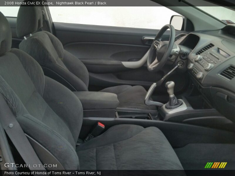 Nighthawk Black Pearl / Black 2008 Honda Civic EX Coupe