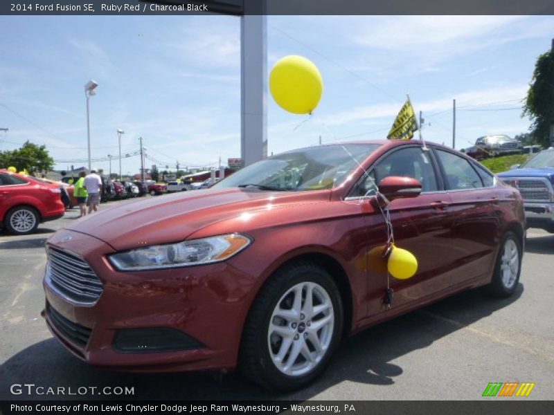 Ruby Red / Charcoal Black 2014 Ford Fusion SE