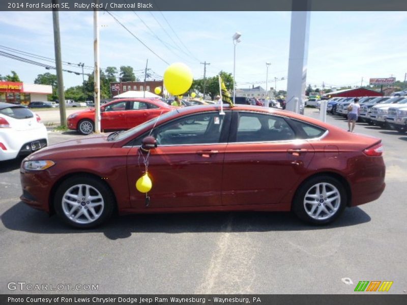 Ruby Red / Charcoal Black 2014 Ford Fusion SE