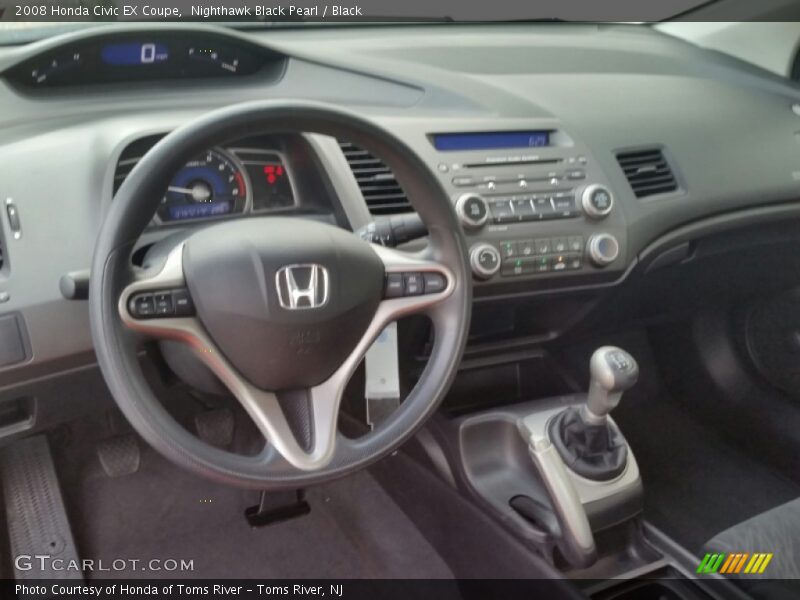 Nighthawk Black Pearl / Black 2008 Honda Civic EX Coupe