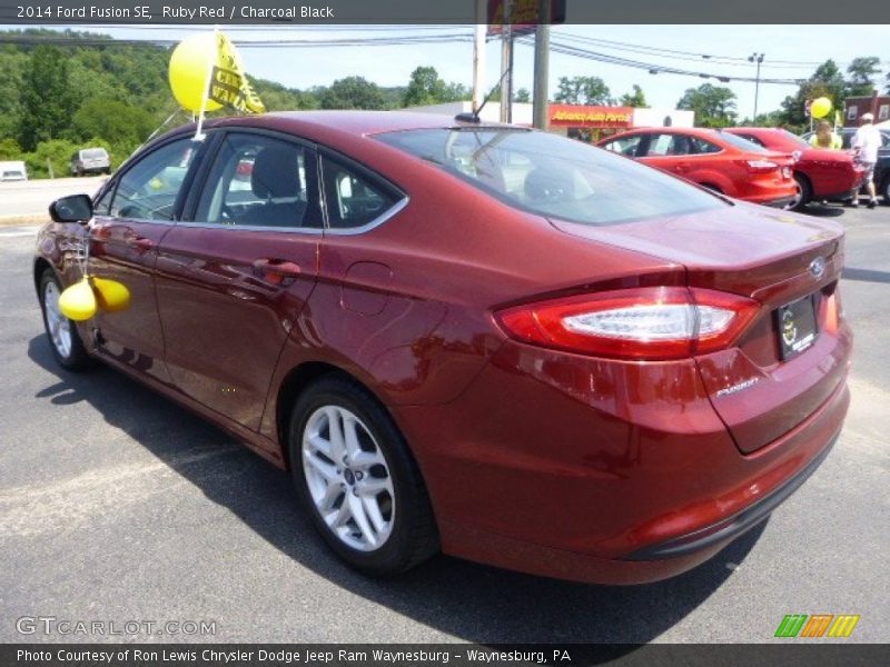 Ruby Red / Charcoal Black 2014 Ford Fusion SE