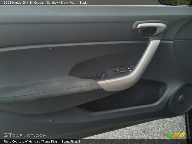 Nighthawk Black Pearl / Black 2008 Honda Civic EX Coupe