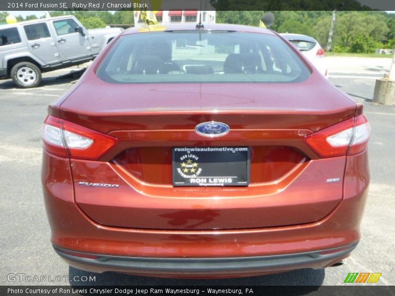Ruby Red / Charcoal Black 2014 Ford Fusion SE