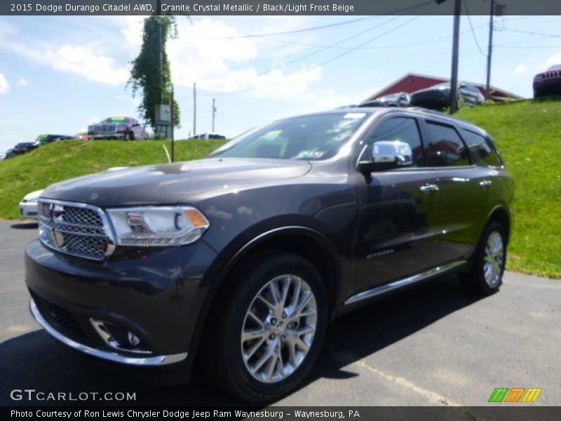 Granite Crystal Metallic / Black/Light Frost Beige 2015 Dodge Durango Citadel AWD