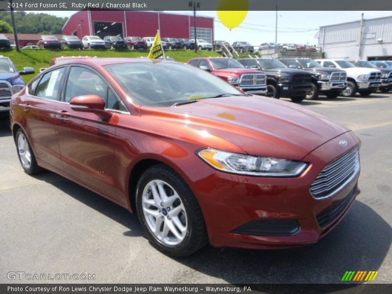 Ruby Red / Charcoal Black 2014 Ford Fusion SE