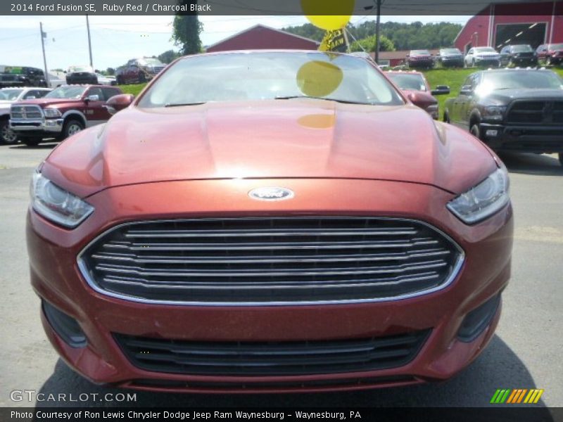 Ruby Red / Charcoal Black 2014 Ford Fusion SE