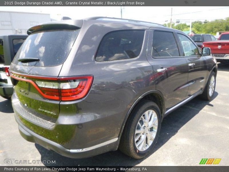 Granite Crystal Metallic / Black/Light Frost Beige 2015 Dodge Durango Citadel AWD