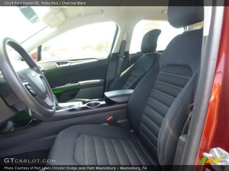 Ruby Red / Charcoal Black 2014 Ford Fusion SE