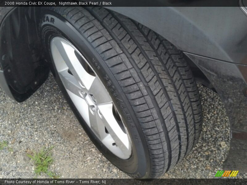 Nighthawk Black Pearl / Black 2008 Honda Civic EX Coupe