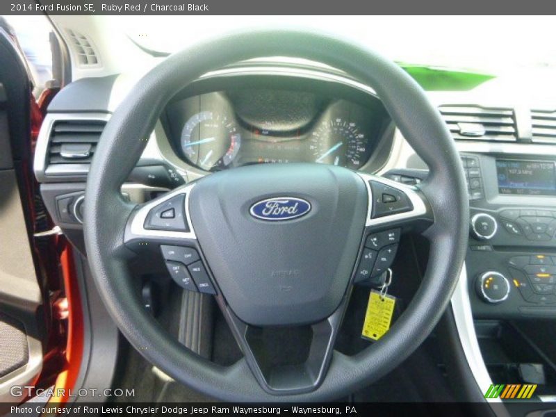 Ruby Red / Charcoal Black 2014 Ford Fusion SE