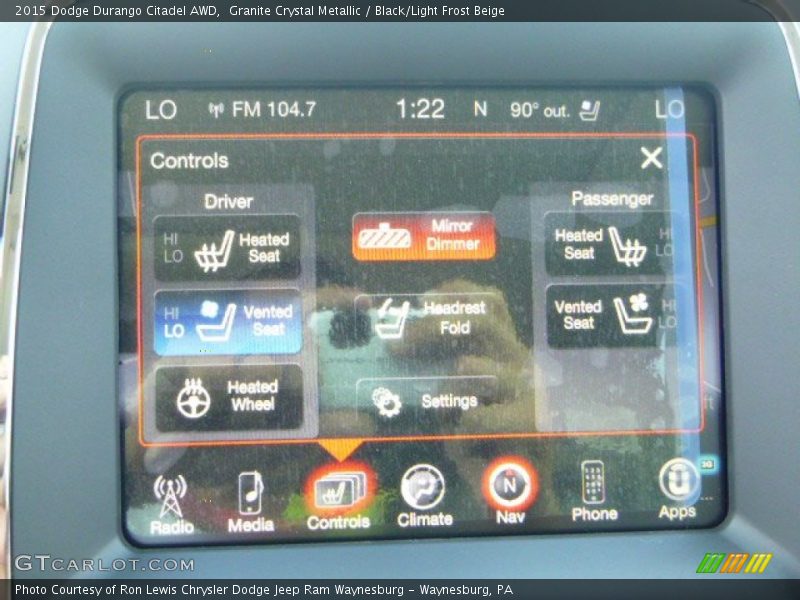 Granite Crystal Metallic / Black/Light Frost Beige 2015 Dodge Durango Citadel AWD