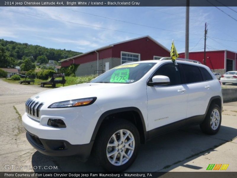 Bright White / Iceland - Black/Iceland Gray 2014 Jeep Cherokee Latitude 4x4