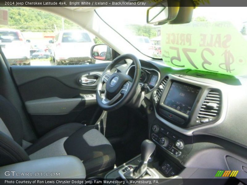 Bright White / Iceland - Black/Iceland Gray 2014 Jeep Cherokee Latitude 4x4