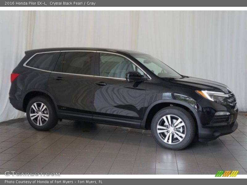 Crystal Black Pearl / Gray 2016 Honda Pilot EX-L