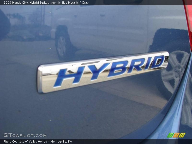 Atomic Blue Metallic / Gray 2009 Honda Civic Hybrid Sedan