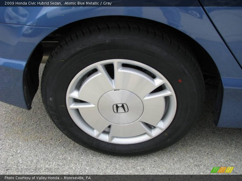 Atomic Blue Metallic / Gray 2009 Honda Civic Hybrid Sedan