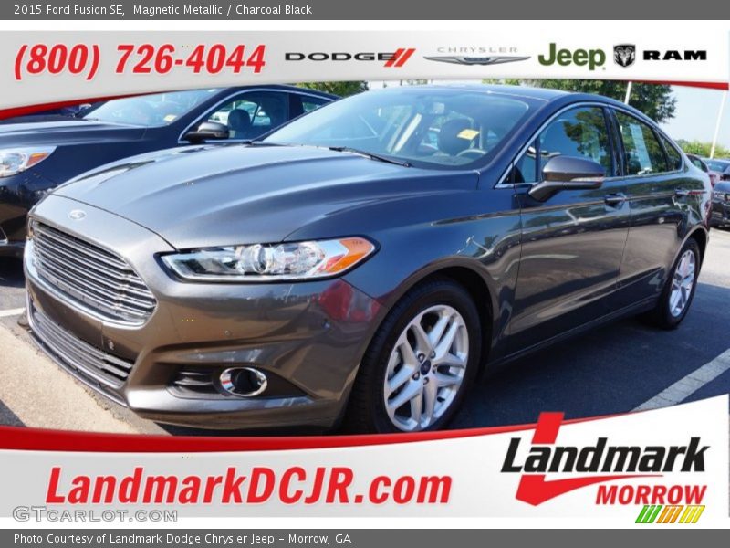 Magnetic Metallic / Charcoal Black 2015 Ford Fusion SE
