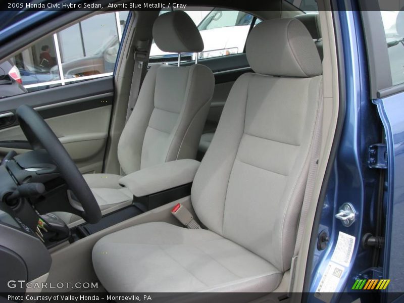 Atomic Blue Metallic / Gray 2009 Honda Civic Hybrid Sedan