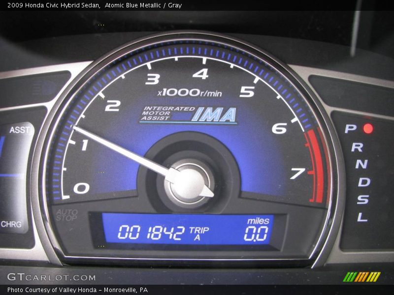 Atomic Blue Metallic / Gray 2009 Honda Civic Hybrid Sedan