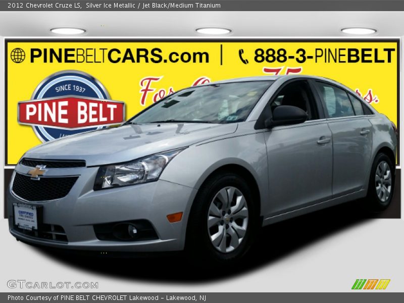 Silver Ice Metallic / Jet Black/Medium Titanium 2012 Chevrolet Cruze LS
