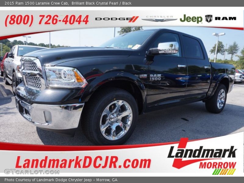 Brilliant Black Crystal Pearl / Black 2015 Ram 1500 Laramie Crew Cab