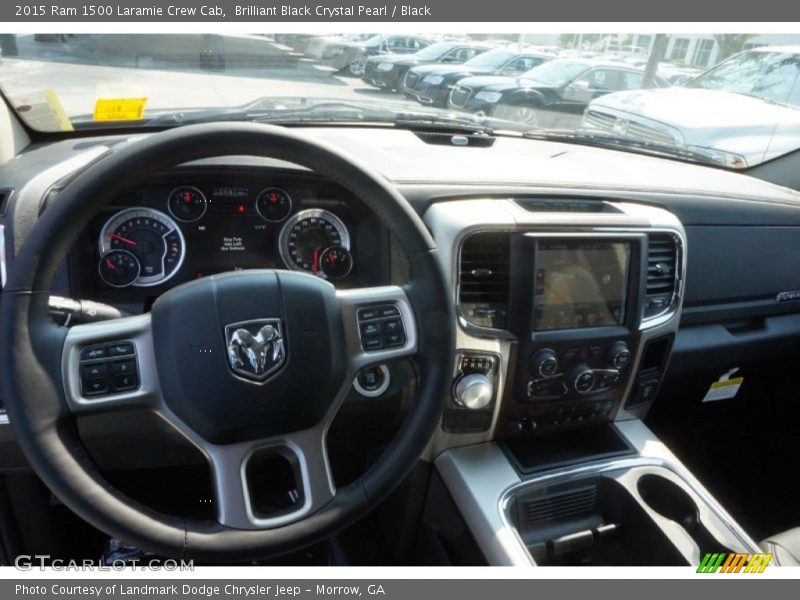 Brilliant Black Crystal Pearl / Black 2015 Ram 1500 Laramie Crew Cab