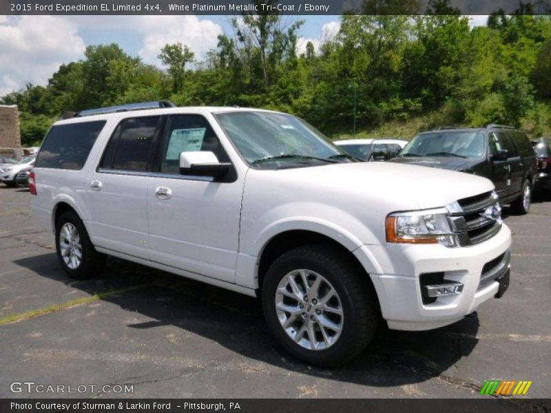 White Platinum Metallic Tri-Coat / Ebony 2015 Ford Expedition EL Limited 4x4